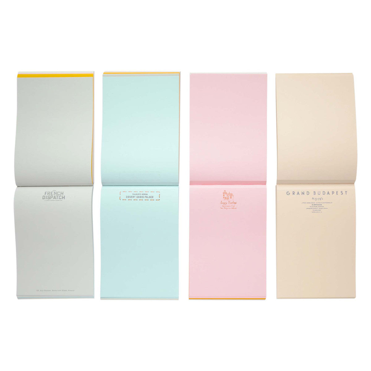Wes Anderson Letter Paper Notepad (F: green-yellow/orange/red) (B: green/blue/purple) - View 3