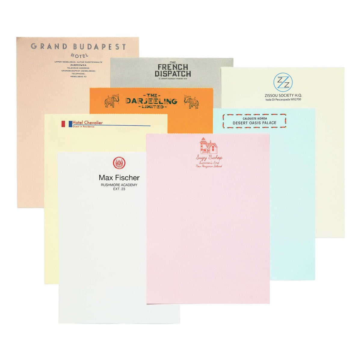 Wes Anderson Letter Paper Notepad (Black/Blue) - View 4