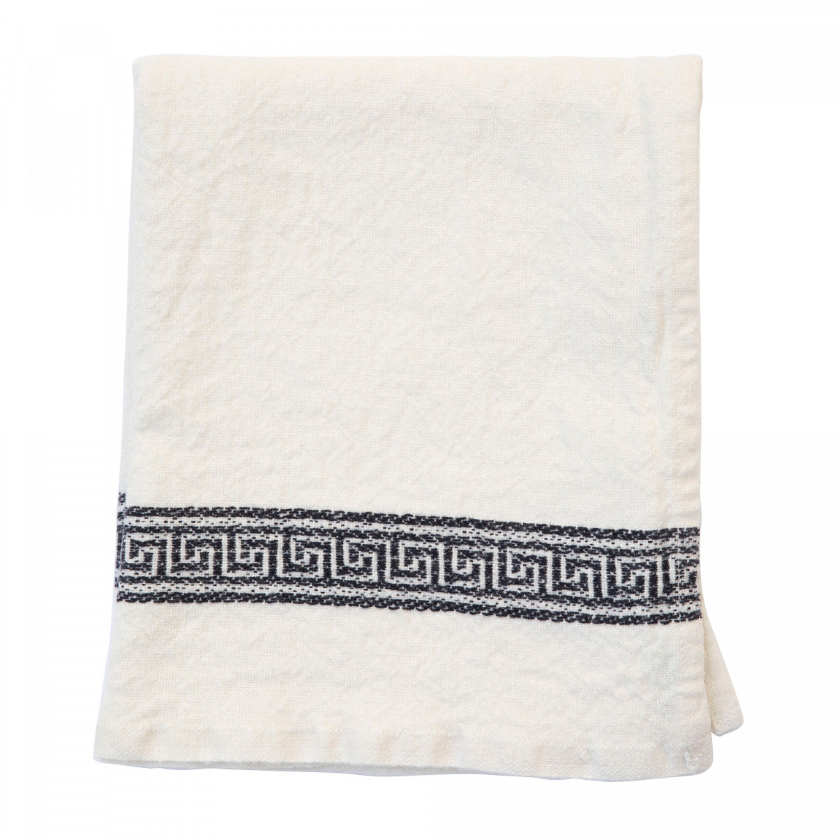 Grecque Tea Towel (Black) - View 2