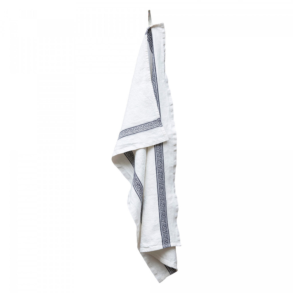 Grecque Tea Towel (Black) - View 1