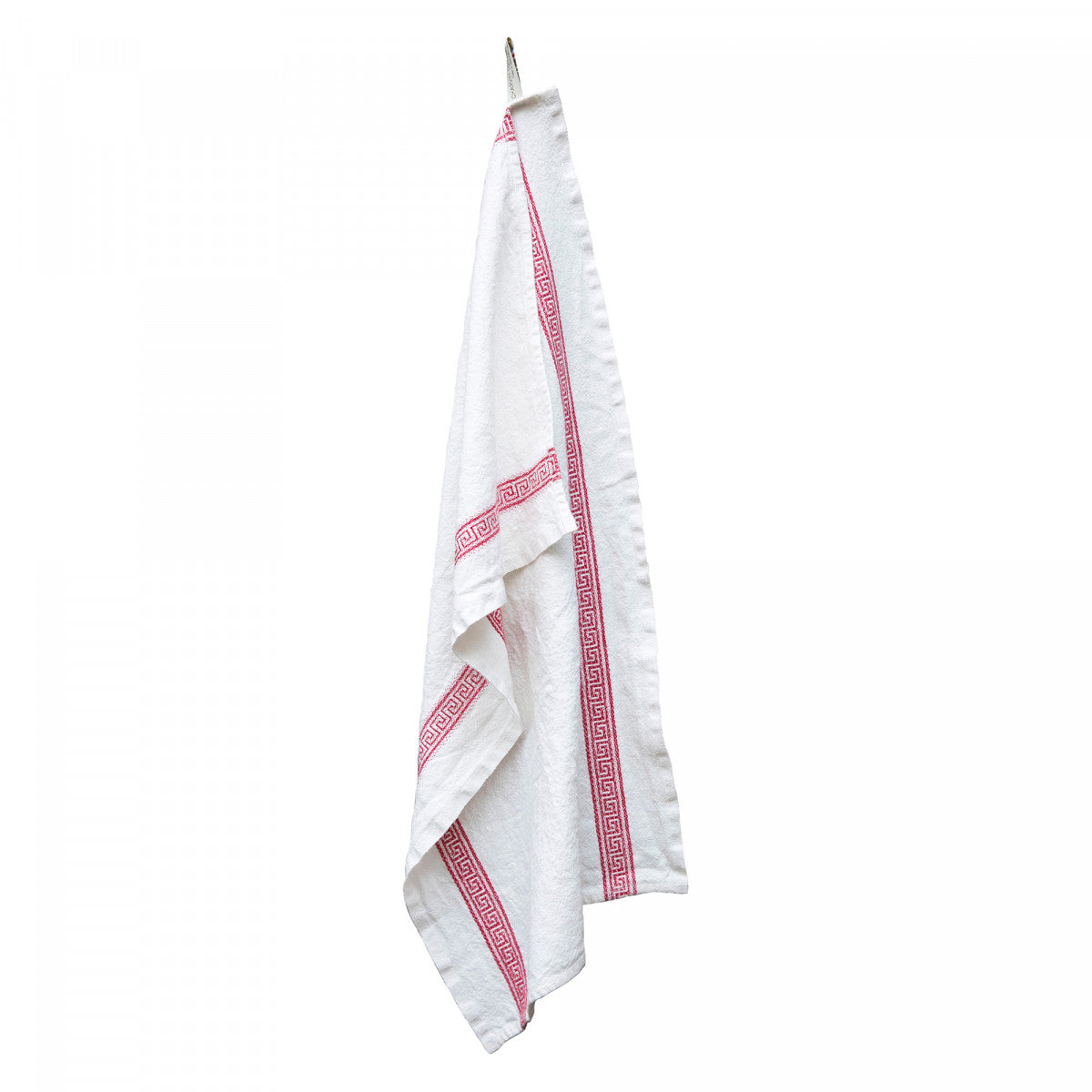 Grecque Tea Towel (Red) - View 1